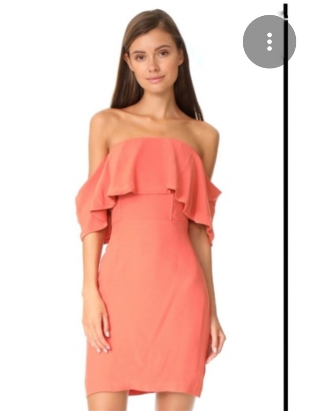 Cupcakes And Cashmere Persimmon Red Off Shoulder Dress